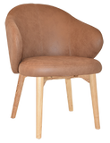 Hugo Arm Chair Natural Timber Leg - Richmond Office Furniture