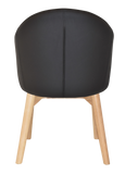 Hugo Arm Chair Natural Timber Leg - Richmond Office Furniture