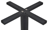 Tivoli Bar Base Black + Black Brass Collar 450mm Disc - Richmond Office Furniture