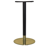 Tivoli Bar Base Brass + Black Brass Collar 450mm Disc - Richmond Office Furniture