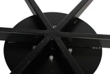 Tivoli Table Base Black + Black Brass Collar 450mm Disc - Richmond Office Furniture