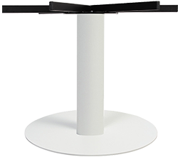 Porto XL Table Base Disc 720mm 730H White - Richmond Office Furniture
