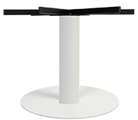 Porto XL Table Base 720mm Disc 700H White - Richmond Office Furniture