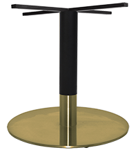 Tivoli Table Base Brass + Black Brass Collar 720mm Disc - Richmond Office Furniture