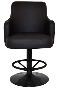 Trump Gaming Stool Black Disc Base + Black Vinyl - Richmond Office Furniture