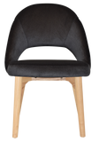 Chevron Chair Natural Timber Leg - Richmond Office Furniture