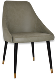 Stockholm Chair (Slim) Black Brass Metal Leg - Richmond Office Furniture