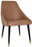 Stockholm Chair (Slim) Black Brass Metal Leg - Richmond Office Furniture