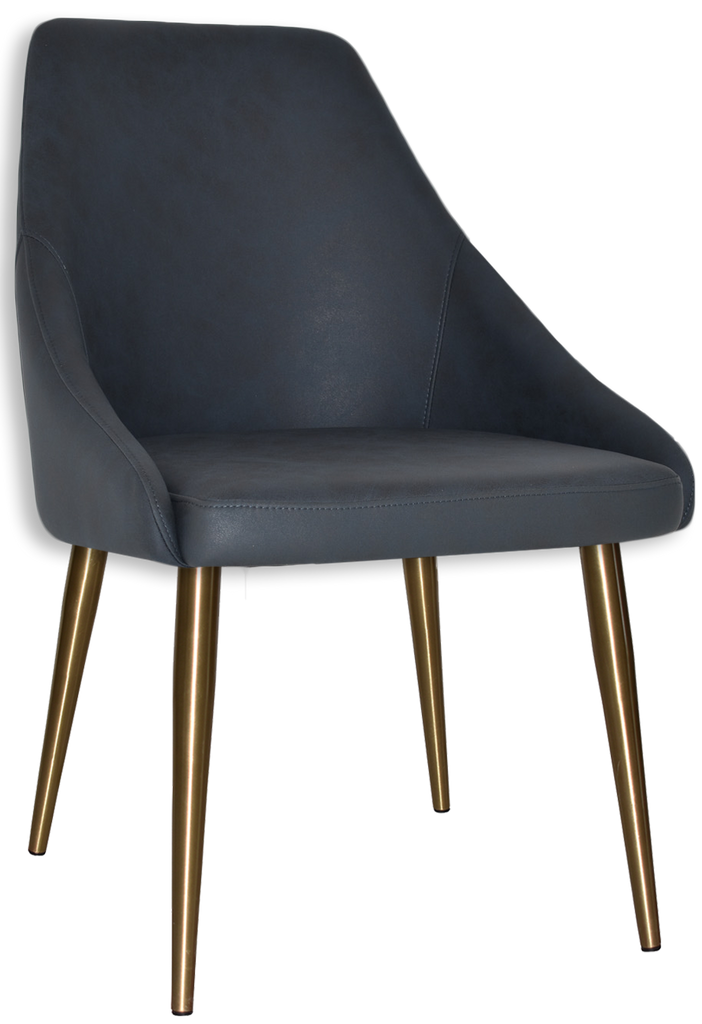 Stockholm Chair (Slim) Brass Metal Leg - Richmond Office Furniture