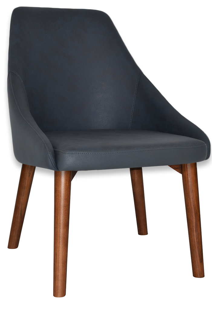 Stockholm Chair Light Walnut Timber Leg - Richmond Office Furniture