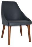 Stockholm Chair Light Walnut Timber Leg - Richmond Office Furniture