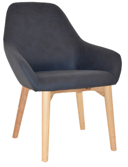 Bronte Tub Chair Natural Timber Leg - Richmond Office Furniture