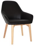 Bronte Tub Chair Natural Timber Leg - Richmond Office Furniture