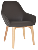 Bronte Tub Chair Natural Timber Leg - Richmond Office Furniture