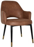 Albury XL Arm Chair Black Brass Metal Leg - Richmond Office Furniture