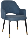 Albury XL Arm Chair Black Brass Metal Leg - Richmond Office Furniture