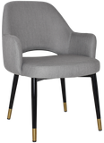 Albury XL Arm Chair Black Brass Metal Leg - Richmond Office Furniture