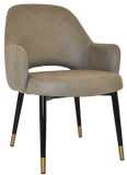 Albury XL Arm Chair Black Brass Metal Leg - Richmond Office Furniture