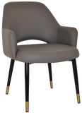 Albury XL Arm Chair Black Brass Metal Leg - Richmond Office Furniture