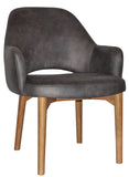 Albury XL Arm Chair Light Oak Timber Leg - Richmond Office Furniture