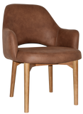 Albury XL Arm Chair Light Oak Timber Leg - Richmond Office Furniture