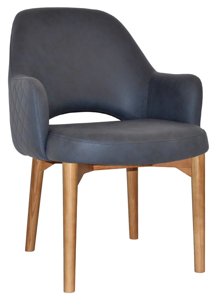 Albury XL Arm Chair Light Oak Timber Leg - Richmond Office Furniture