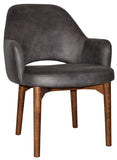 Albury XL Arm Chair Light Walnut Timber Leg - Richmond Office Furniture