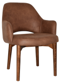Albury XL Arm Chair Light Walnut Timber Leg - Richmond Office Furniture