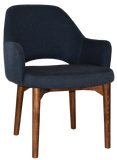 Albury XL Arm Chair Light Walnut Timber Leg - Richmond Office Furniture