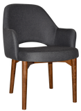 Albury XL Arm Chair Light Walnut Timber Leg - Richmond Office Furniture