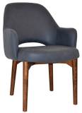 Albury XL Arm Chair Light Walnut Timber Leg - Richmond Office Furniture