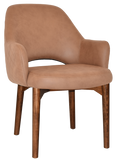 Albury XL Arm Chair Light Walnut Timber Leg - Richmond Office Furniture