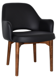 Albury XL Arm Chair Light Walnut Timber Leg - Richmond Office Furniture