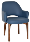 Albury XL Arm Chair Light Walnut Timber Leg - Richmond Office Furniture