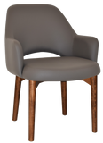 Albury XL Arm Chair Light Walnut Timber Leg - Richmond Office Furniture