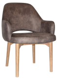Albury XL Arm Chair Natural Timber Leg - Richmond Office Furniture