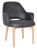 Albury XL Arm Chair Natural Timber Leg - Richmond Office Furniture