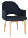 Albury XL Arm Chair Natural Timber Leg - Richmond Office Furniture