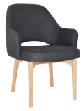 Albury XL Arm Chair Natural Timber Leg - Richmond Office Furniture