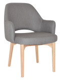Albury XL Arm Chair Natural Timber Leg - Richmond Office Furniture