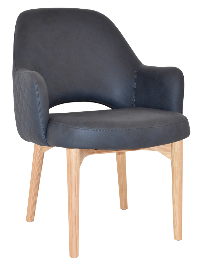 Albury XL Arm Chair Natural Timber Leg - Richmond Office Furniture