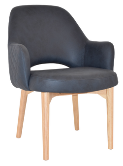 Albury XL Arm Chair Natural Timber Leg - Richmond Office Furniture