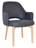 Albury XL Arm Chair Natural Timber Leg - Richmond Office Furniture
