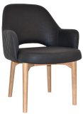Albury XL Arm Chair Natural Timber Leg - Richmond Office Furniture