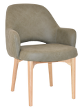 Albury XL Arm Chair Natural Timber Leg - Richmond Office Furniture