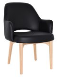 Albury XL Arm Chair Natural Timber Leg - Richmond Office Furniture