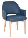 Albury XL Arm Chair Natural Timber Leg - Richmond Office Furniture