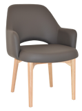 Albury XL Arm Chair Natural Timber Leg - Richmond Office Furniture
