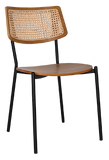 Texas Rattan Chair Black Frame Light Oak Finish - All Options
