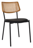 Texas Rattan Chair Black Frame Light Oak Finish - All Options